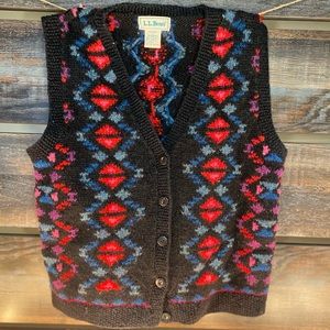 LL Bean grandpa sweater vest
